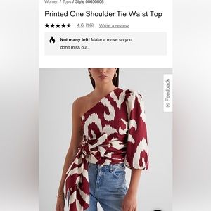 Express one shoulder tie top